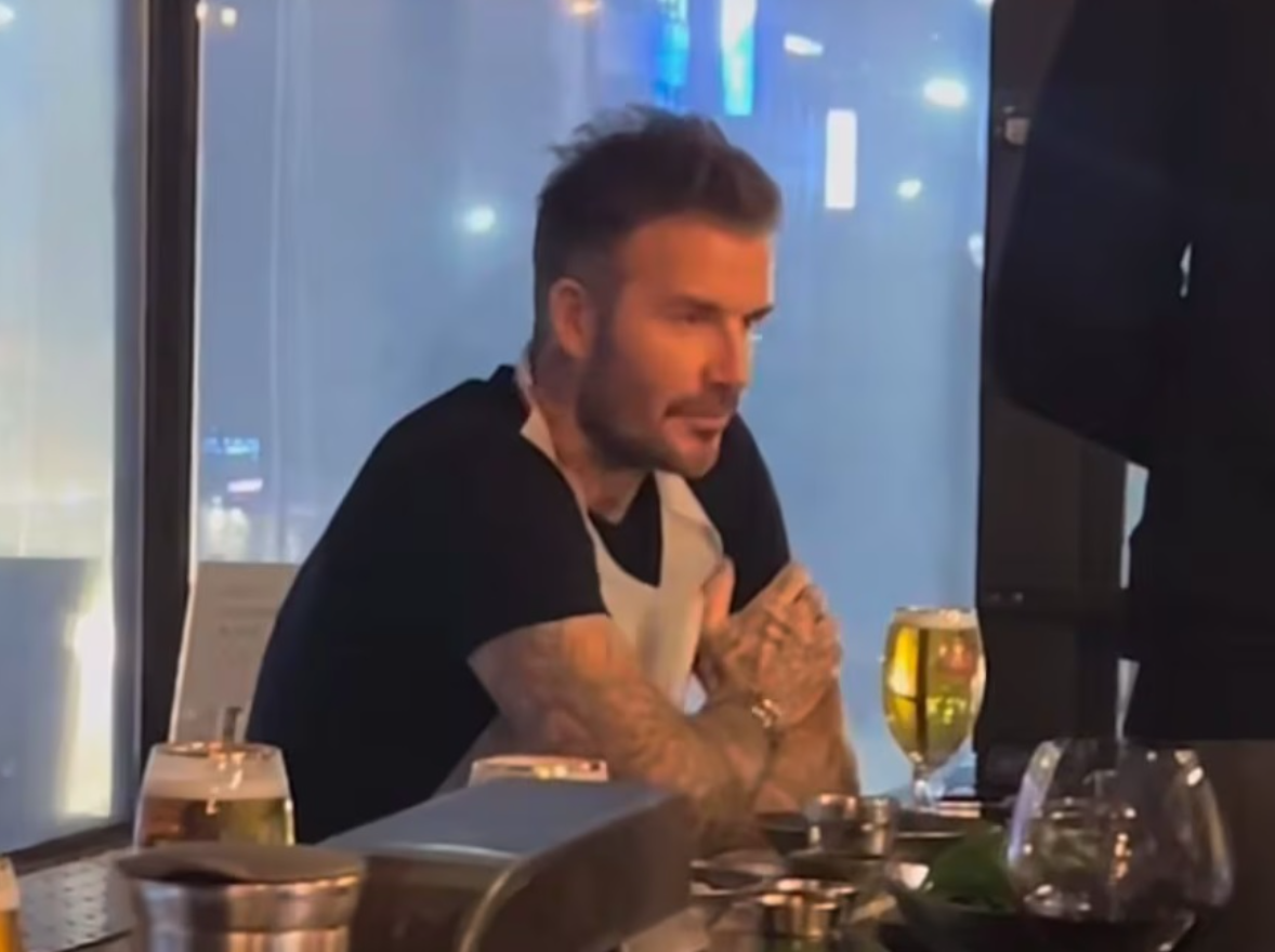 베컴이 서울에서 삼겹살을 먹었다니