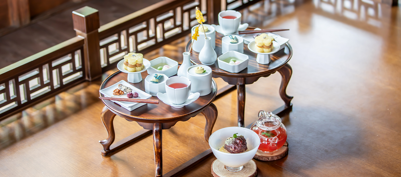 한국의집 고호재 전통다과 1인 소반 한과 티 타임