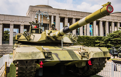 War Memorial outdoor exhibition tanks jets missiles Seoul Yongsan